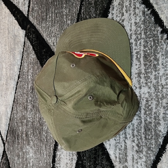 DRILLER TUHB LIFE HUMOROUS ADJUSTABLE ROPE HUNTER GREEN FLAT BILL CAP HAT - Picture 4 of 11